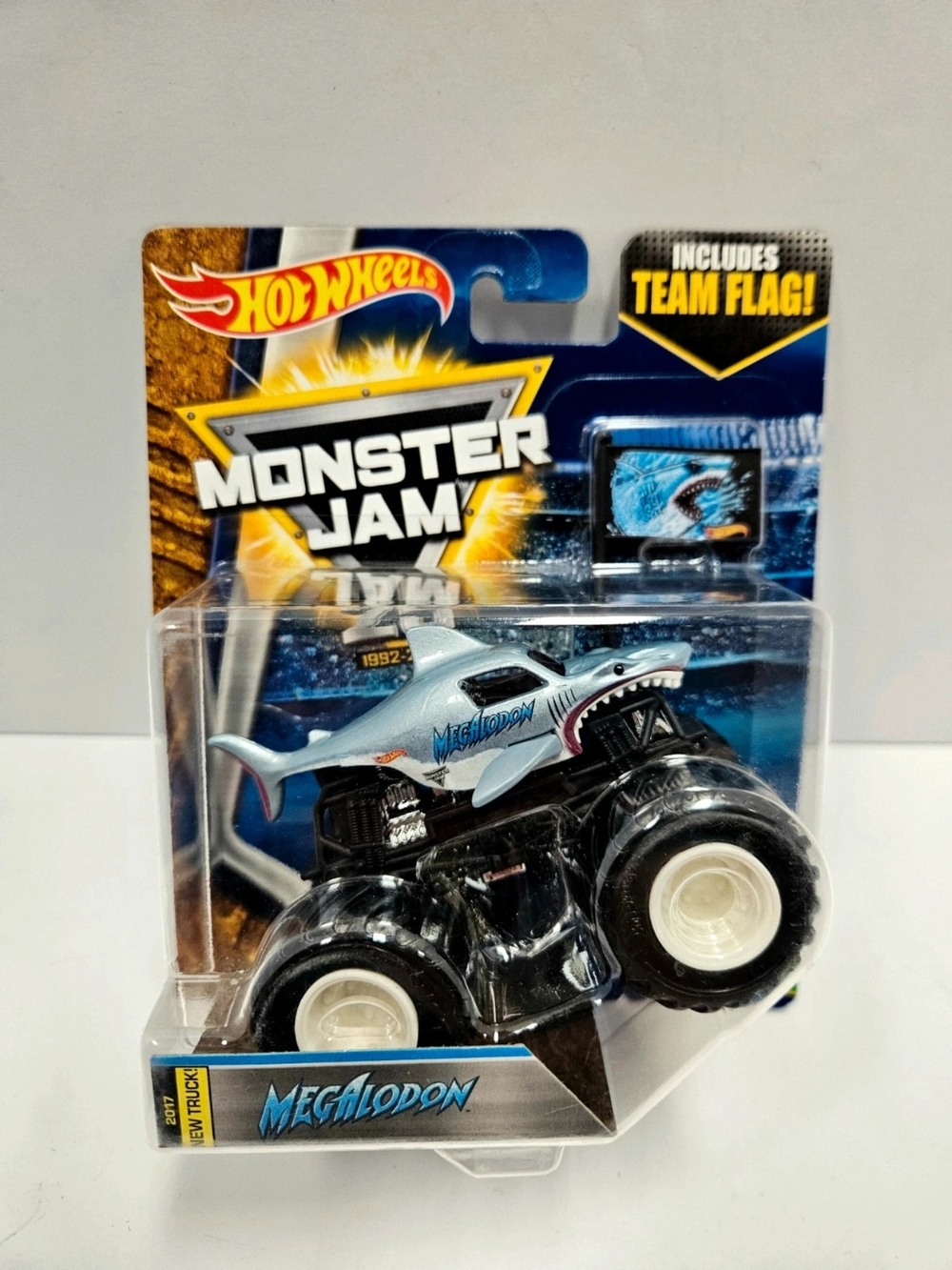 Hot Wheels Monster Jam Megalodon Monster Truck Toy - Light Blue